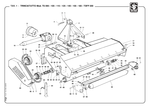 Sicma TS95_105_115_125_140_155_185_TSFP200 Parts manual catalog PDF Download