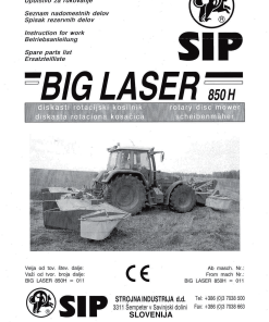 Sip Big_Laser_850H Parts manual catalog PDF Download