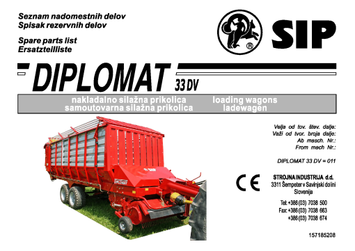 Sip Diplomat_33DV Parts manual catalog PDF Download