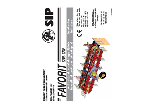 Sip Favorit_224V_224F Parts manual catalog PDF Download