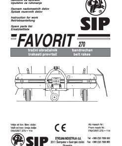Sip Favorit_270 Parts manual catalog PDF Download