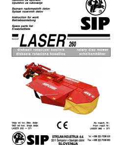 Sip LASER_260 Parts manual catalog PDF Download