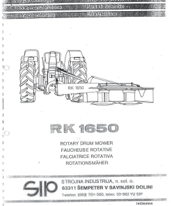 Sip RK_1650 Parts manual catalog PDF Download