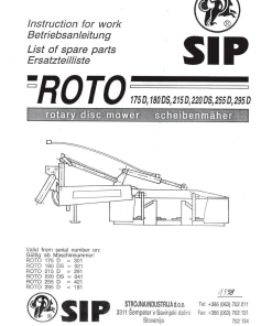 Sip Roto_175D_180DS_215D_220DS_255D_295D Parts manual catalog PDF Download