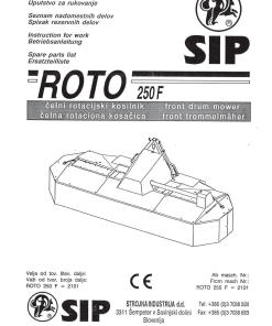 Sip Roto_250F Parts manual catalog PDF Download