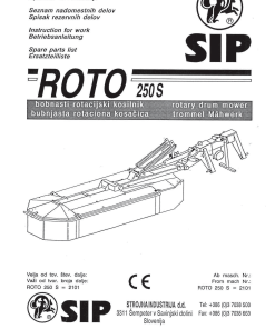Sip Roto_250S Parts manual catalog PDF Download