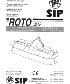 Sip Roto_251F Parts manual catalog PDF Download