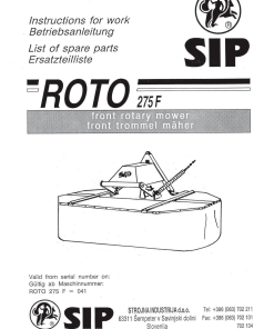 Sip Roto_275F Parts manual catalog PDF Download