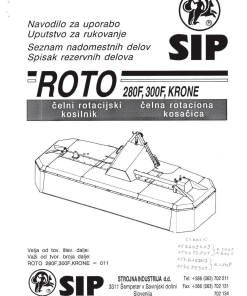 Sip Roto_280F_300F Parts manual catalog PDF Download