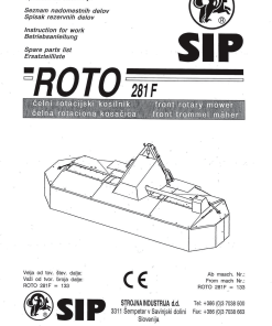 Sip Roto_281F Parts manual catalog PDF Download
