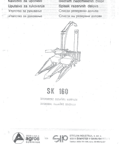 Sip SK_160 Parts manual catalog PDF Download