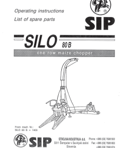 Sip Silo_80B Parts manual catalog PDF Download
