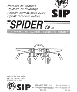 Sip Spider_230Z Parts manual catalog PDF Download
