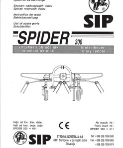 Sip Spider_300 Parts manual catalog PDF Download