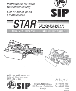 Sip Star_345_360_400_430_470 Parts manual catalog PDF Download