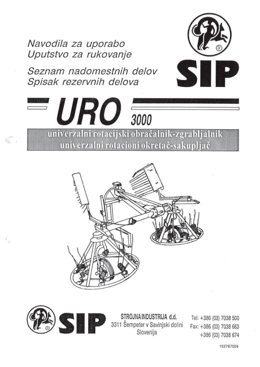 Sip Uro_3000 Parts manual catalog PDF Download