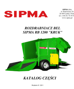 Sipma RB-1200 Parts manual catalog PDF Download