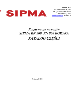Sipma RN-500_RN-800 Parts manual catalog PDF Download