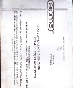 Sipma Z-569_Z-570 Parts manual catalog PDF Download