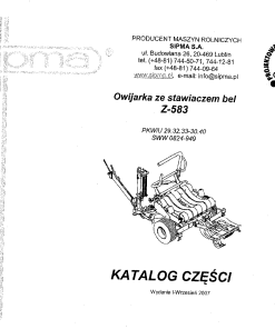 Sipma Z-583 Parts manual catalog PDF Download