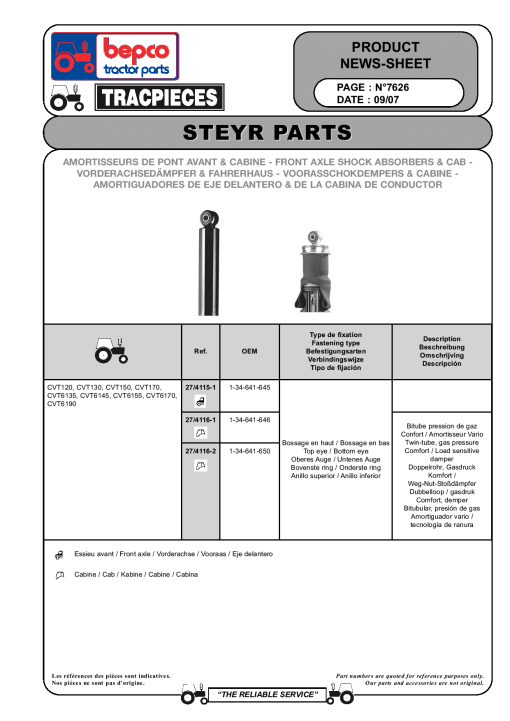 Steyr Steyr_tracp Parts manual catalog PDF Download