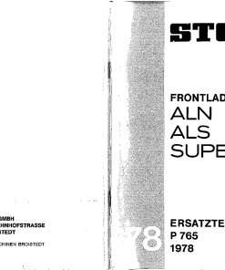 Stoll ALN-ALS-Super1-Festanbau_ab_Bj__1978Kompakt Parts manual catalog PDF Download