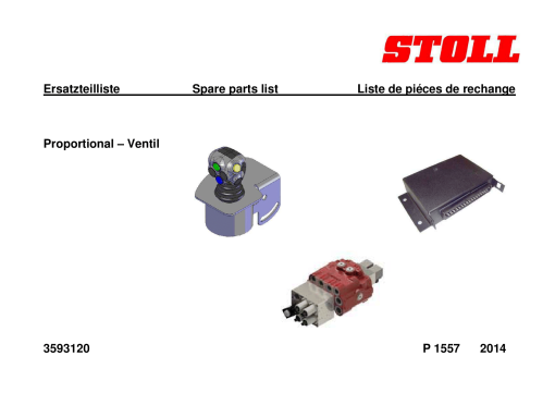 Stoll ECO-Proportionalventil-P1557-ET Spare parts Implements manual catalog PDF Download