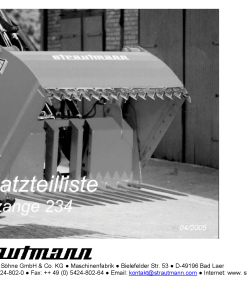 Strom 234 Parts manual catalog PDF Download