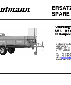 Strom BE3_6 Parts manual catalog PDF Download