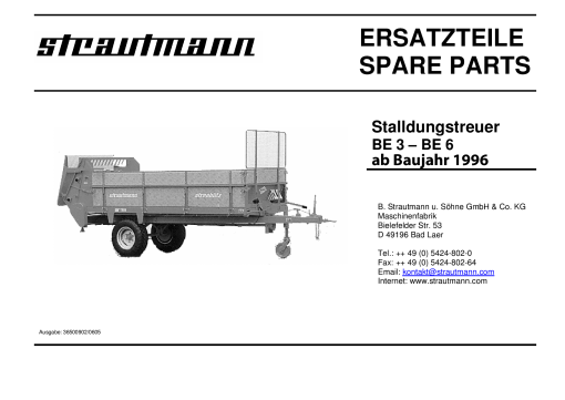 Strom BE3_6 Parts manual catalog PDF Download