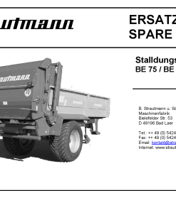 Strom BE75_8_9 Parts manual catalog PDF Download