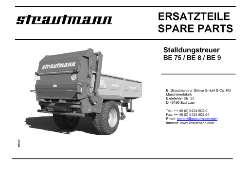 Strom BE75_8_9 Parts manual catalog PDF Download