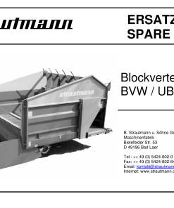 Strom BVW_UBVW Parts manual catalog PDF Download