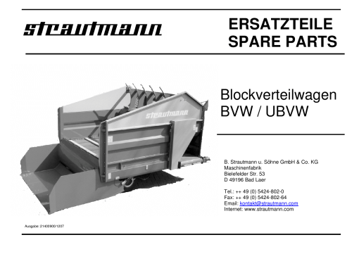 Strom BVW_UBVW Parts manual catalog PDF Download