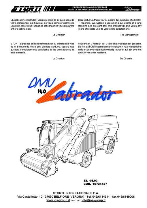 Strom DMU_140_Labrador Parts manual catalog PDF Download