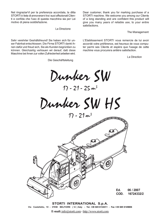 Strom Dunker_SW_HS Parts manual catalog PDF Download