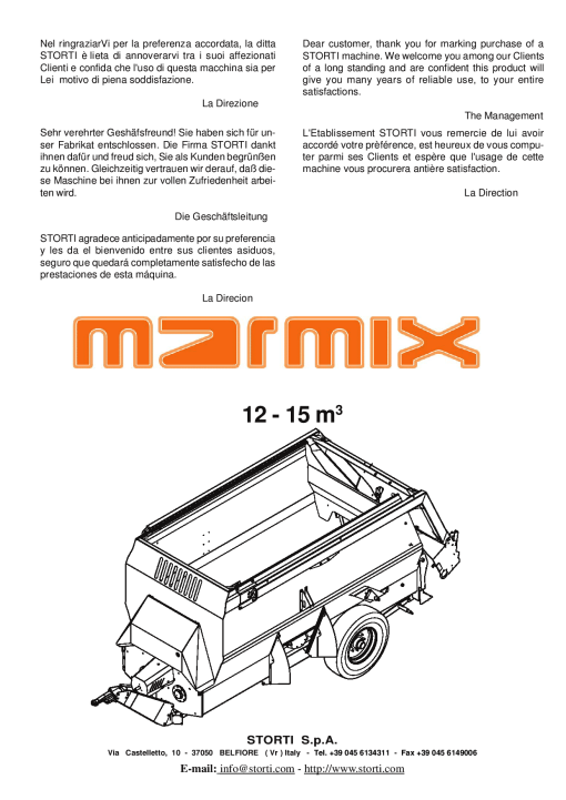 Strom Marmix Parts manual catalog PDF Download