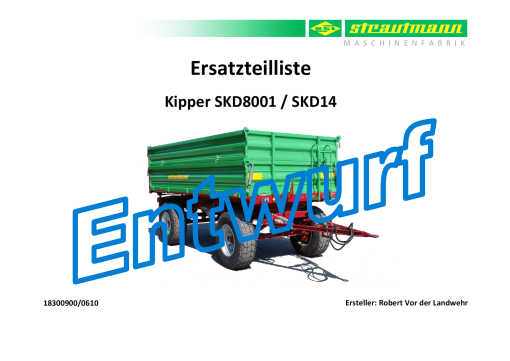 Strom SKD8001_SDK14 Parts manual catalog PDF Download