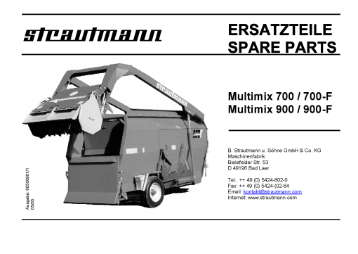 Strom Strautmann_Multimix_700-900 Parts manual catalog PDF Download