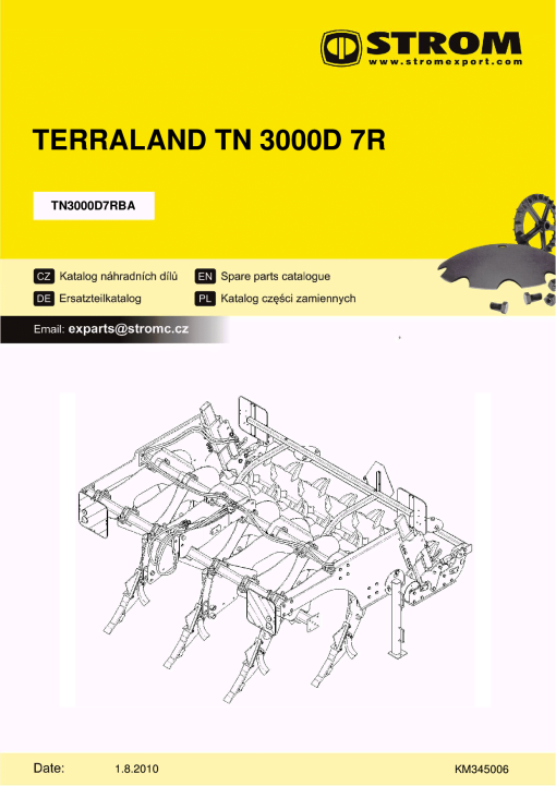 Strom Terraland_TN3000D7RBA Parts manual catalog PDF Download