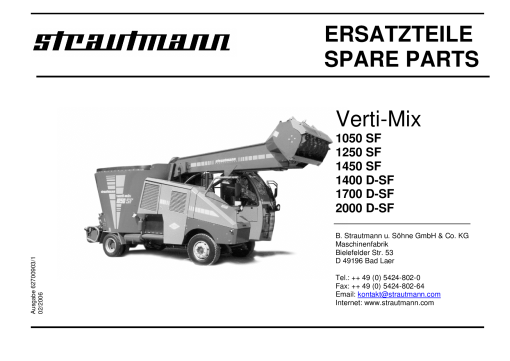 Strom Verti-Mix1050_1250_1450_1400_1700_2000 Parts manual catalog PDF Download