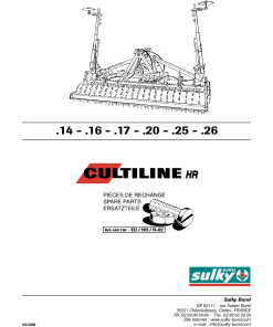 Sulky Cultile_HR Parts manual catalog PDF Download