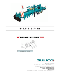 Sulky Cultiline_HRW Parts manual catalog PDF Download