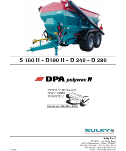 Sulky DPA_Polyvrac_H Parts manual catalog PDF Download