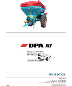 Sulky DPA_XLT Parts manual catalog PDF Download