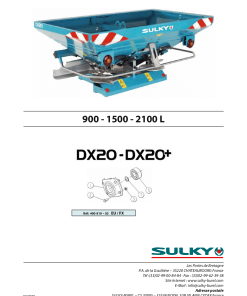 Sulky DX20 Parts manual catalog PDF Download
