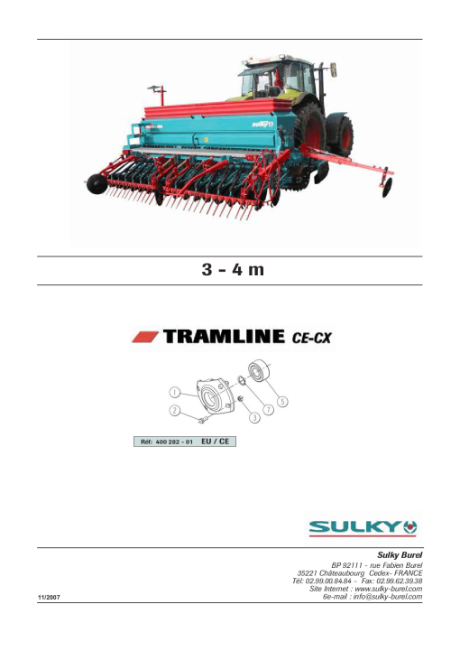 Sulky Tramline_CE_CX Parts manual catalog PDF Download