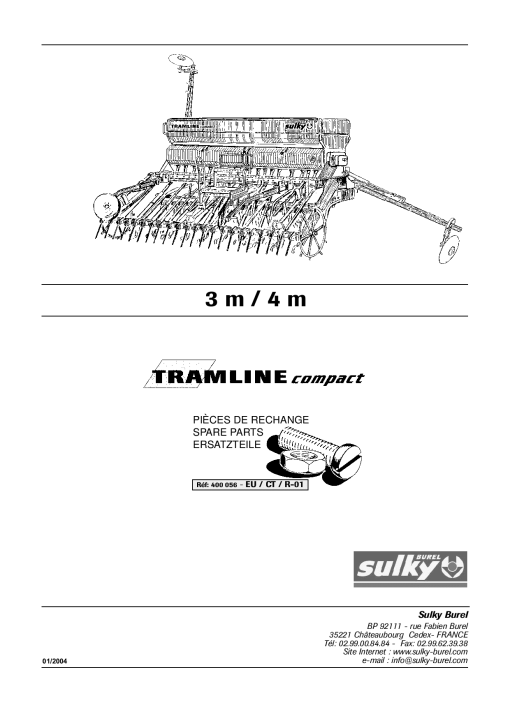 Sulky Tramline_CT Parts manual catalog PDF Download