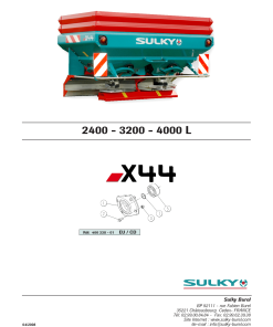 Sulky x44 Parts manual catalog PDF Download