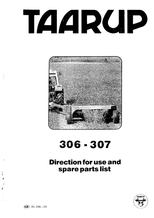 Taarup 306_307 Mower Parts manual catalog PDF Download